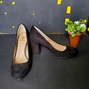 Isola Black Velvet Heels